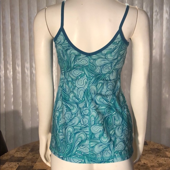 Lululemon Gather V  Gulf Undulation  Teal Top SZ 6 - Picture 3 of 6
